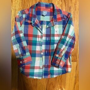 Baby gap long sleeve button up shirt